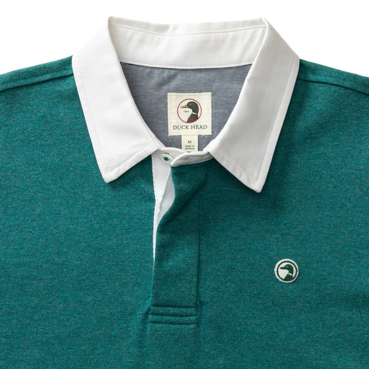 Legacy Heathered Rugby Shirt (Forest Green Heather)