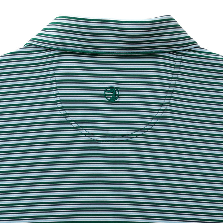 Long Drive Performance Polo Barker Stripe (Forest Green)