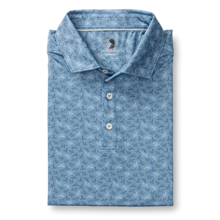 Wingbeat Long Drive Polo (Chambray Blue)