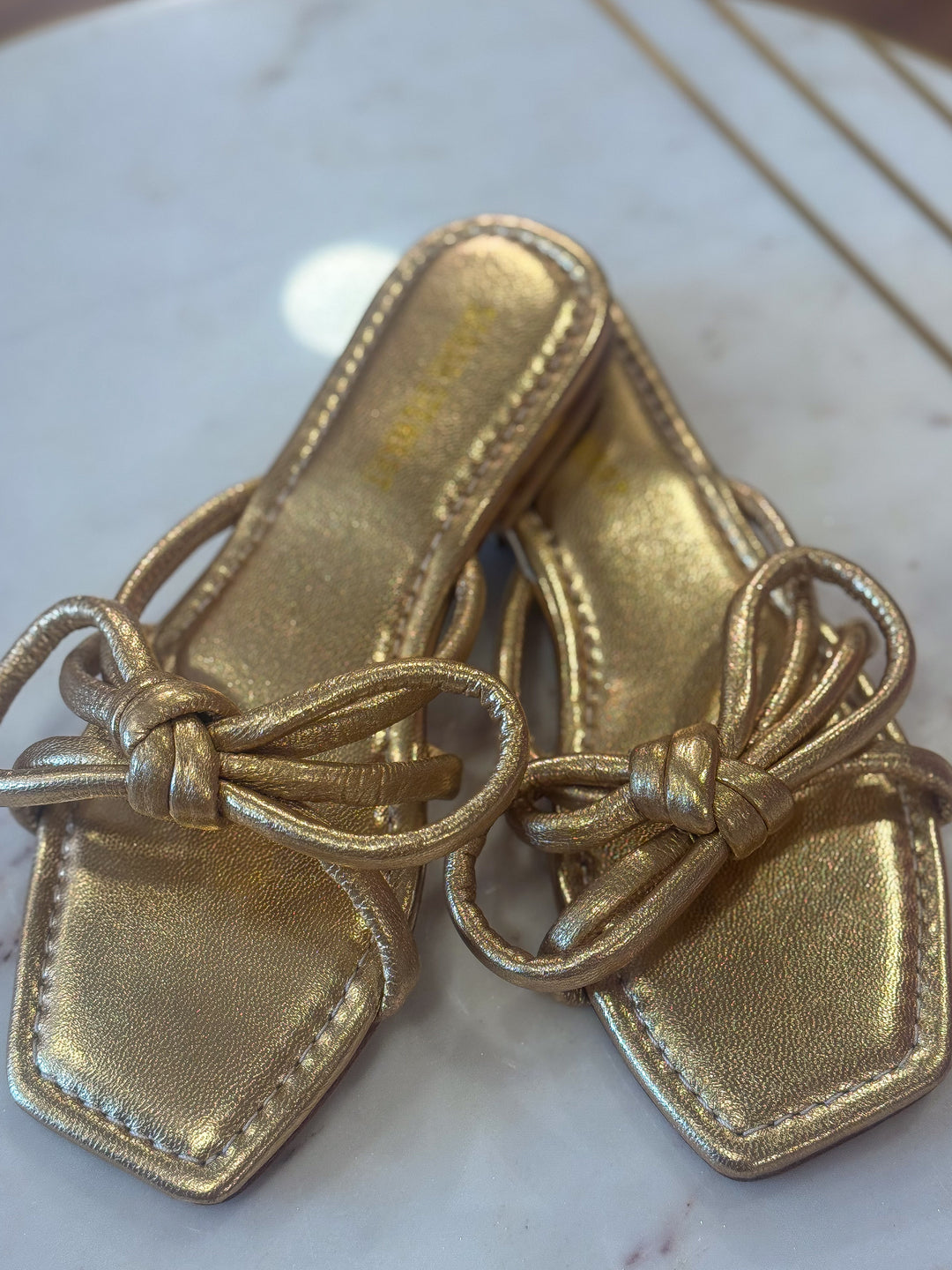 Beth Bow Sandal (Gold)