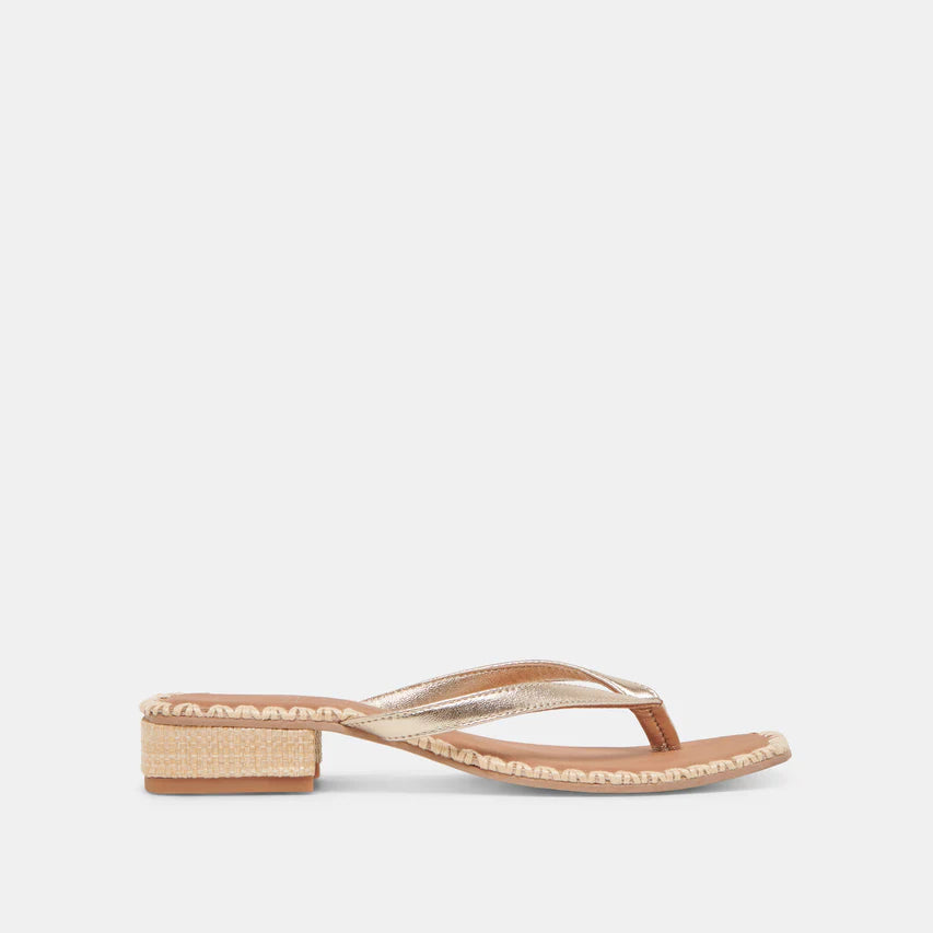 Barty Sandal (Gold Metallic Leather)