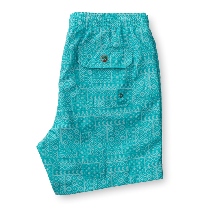 6" Print Sailport Swim Trunk (Lake Blue)