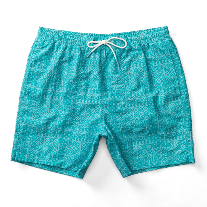6" Print Sailport Swim Trunk (Lake Blue)