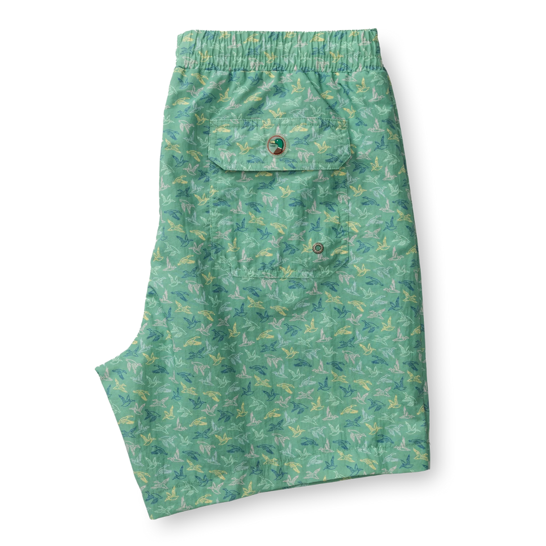 6" Print Sailport Swim Trunk (Aspen Green)