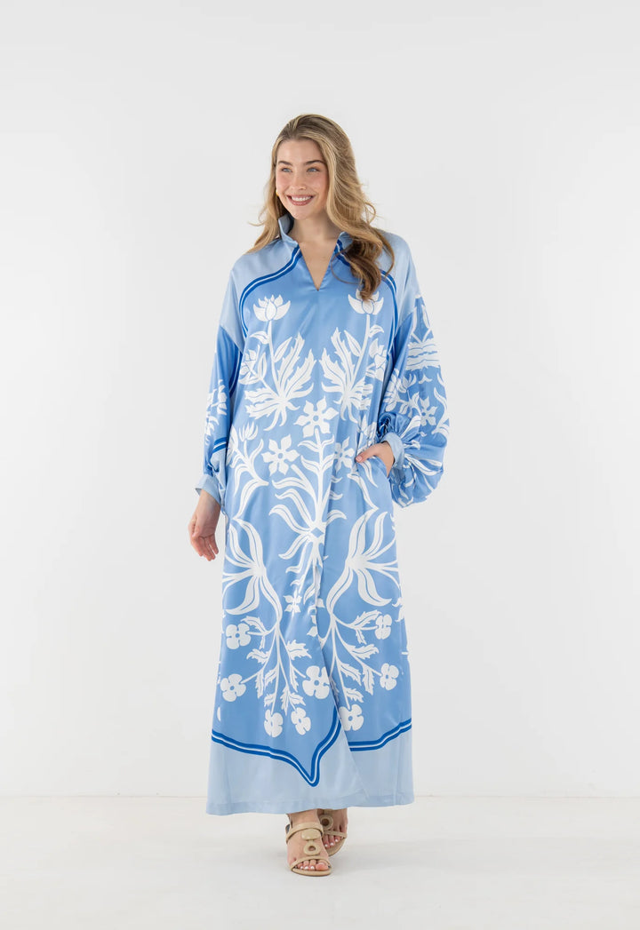 Fiona Dress (Dutch Tile)