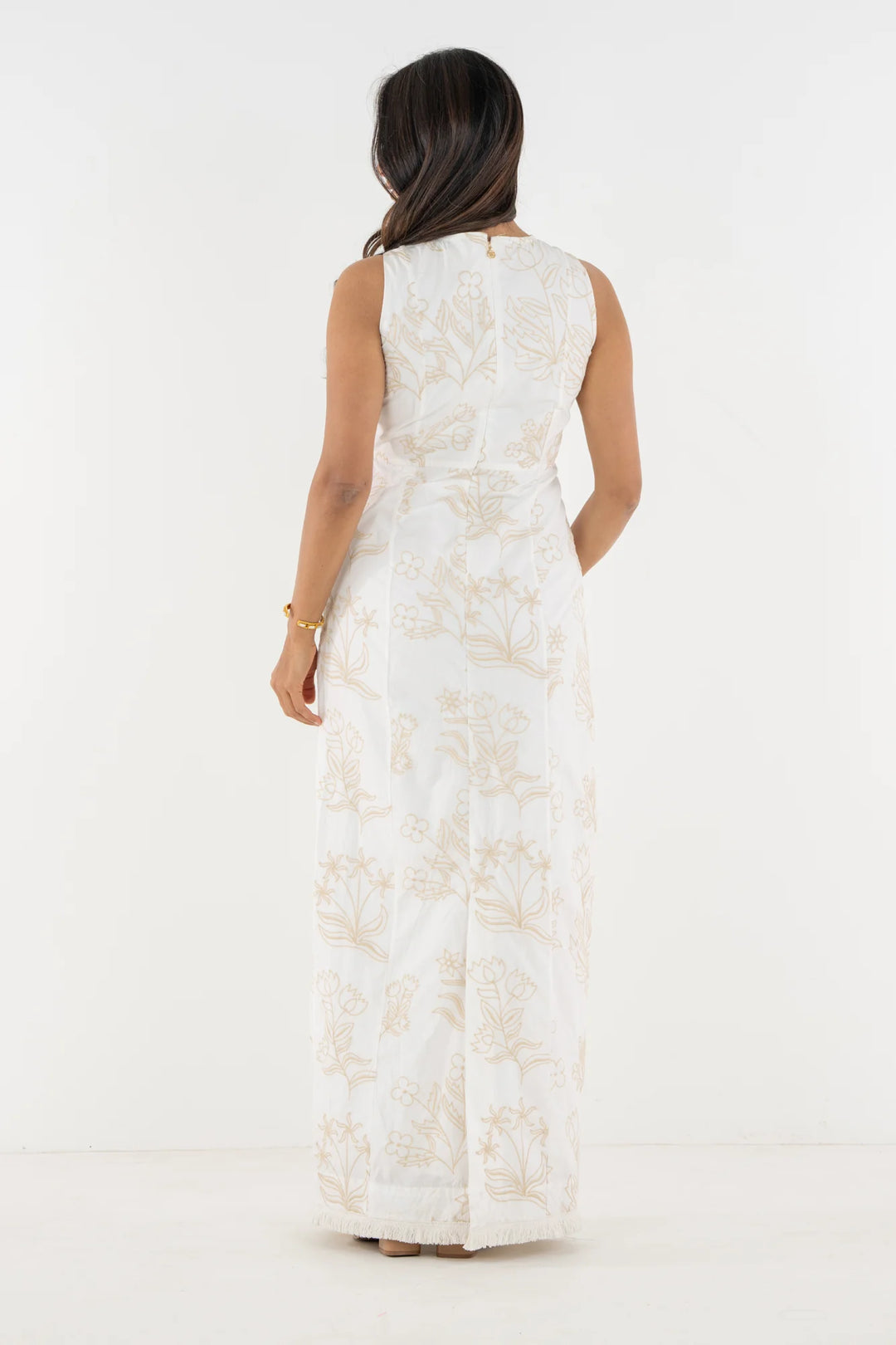 Hepburn Dress (Blanc Petals)