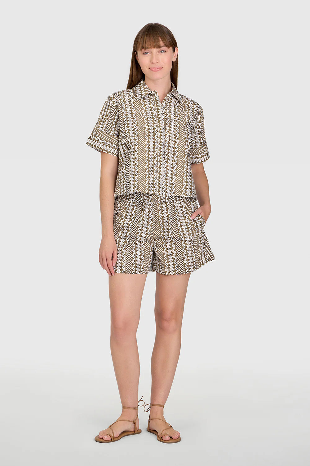Club Shirt + Pool Short Set (Driftwood)