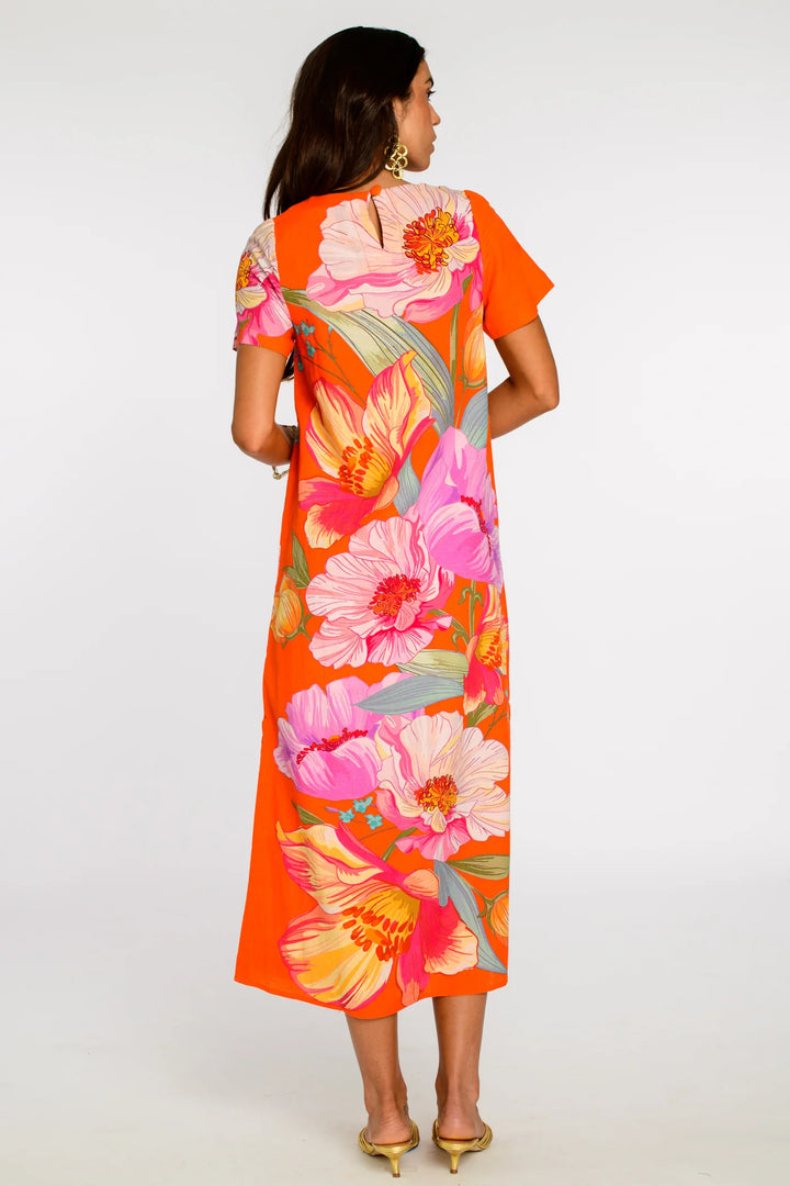 Tess Midi Dress (Sunset Blooms)