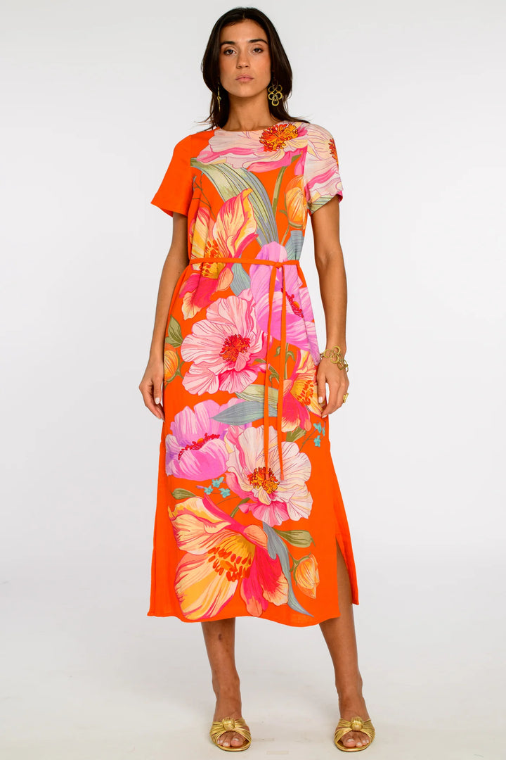 Tess Midi Dress (Sunset Blooms)