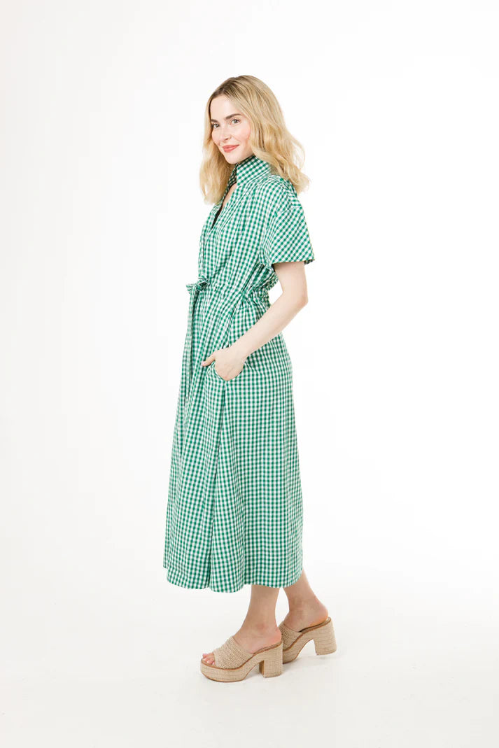Bria Dress (Green and White Gingham)
