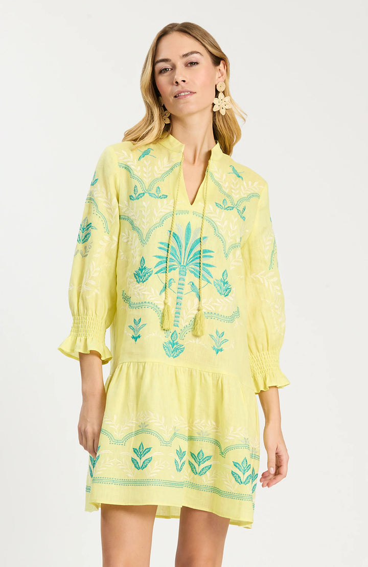 Nikki Linen 3/4 Sleeve (Sunny Lime)