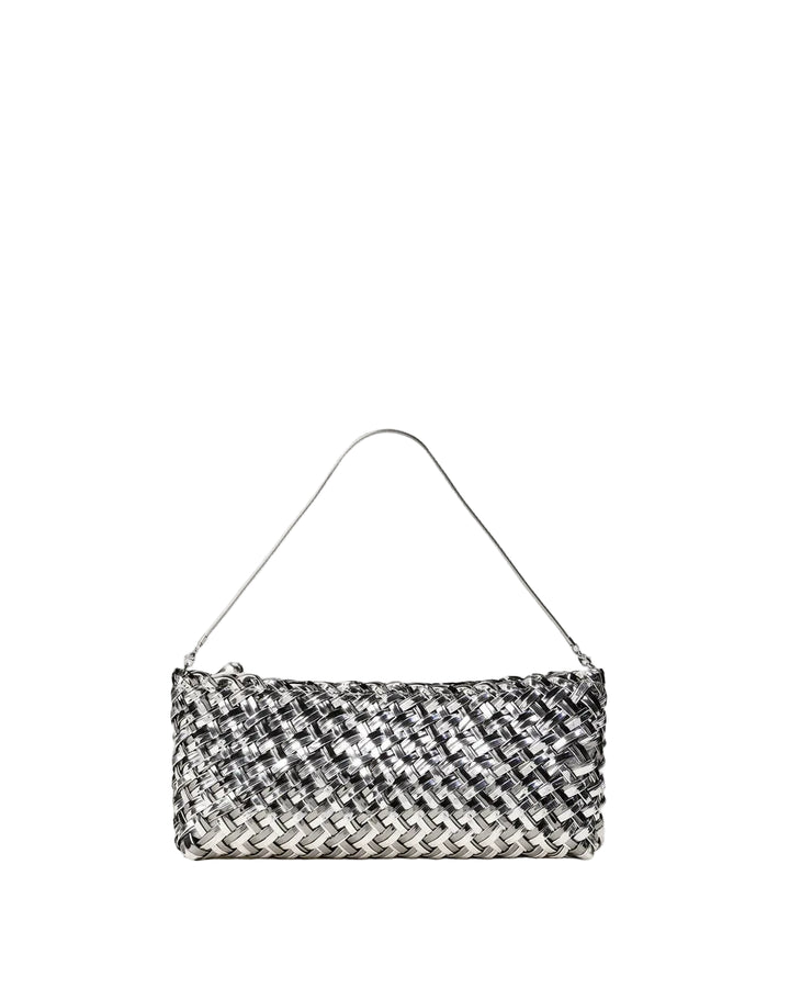 Gala Clutch Double Weave Metallic (Pewter)