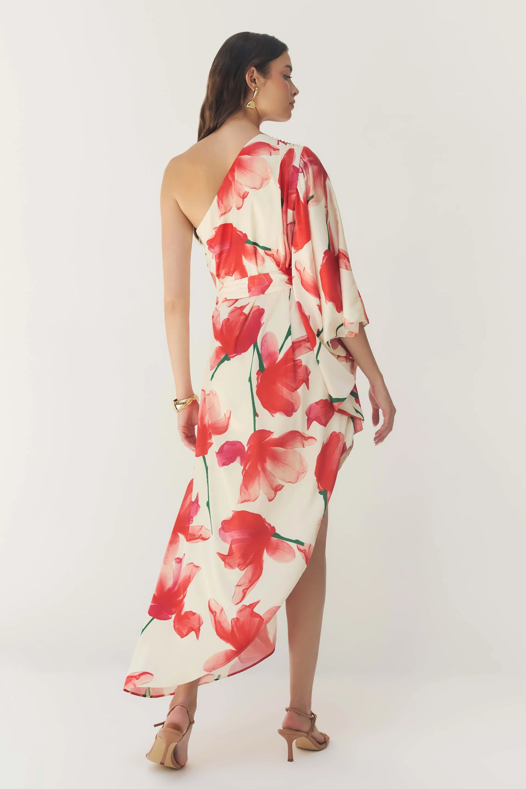Adina Dress (Ivory Red X-ray Floral)