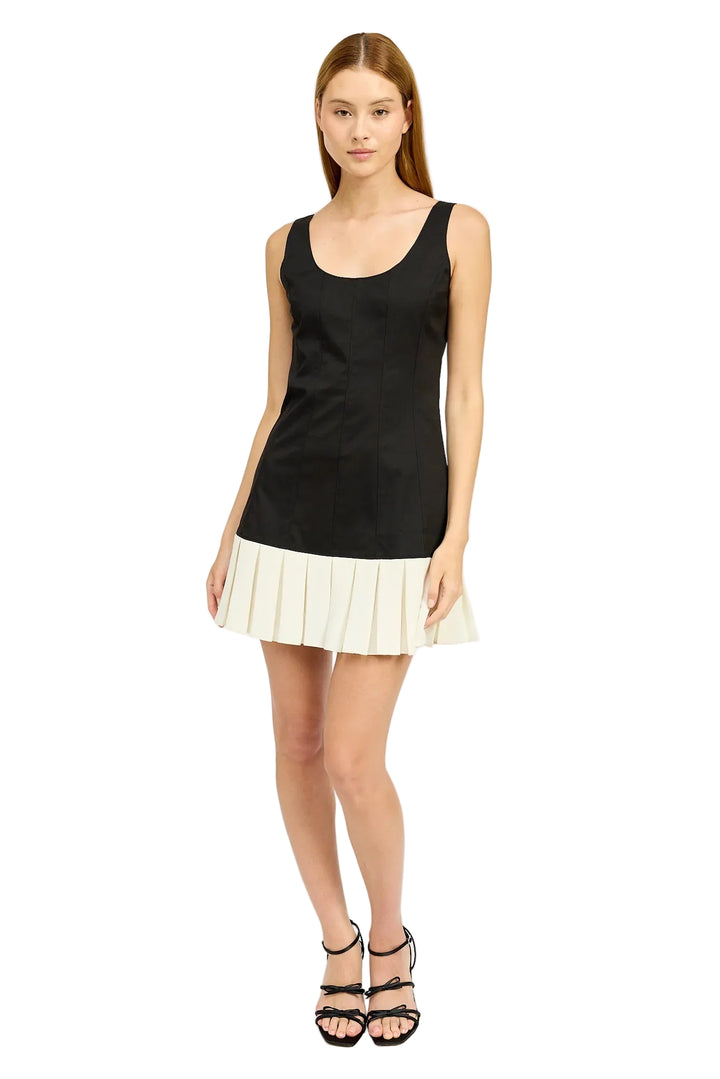 Clarisse Fitted Mini Dress (Black)