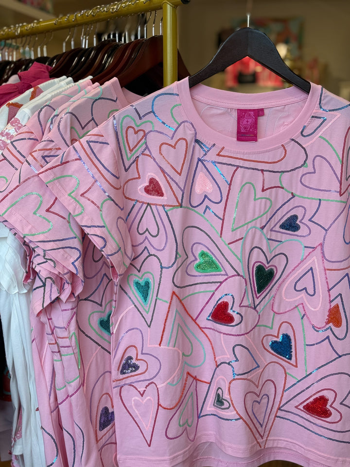 Groovy Heart Tee (Pink)
