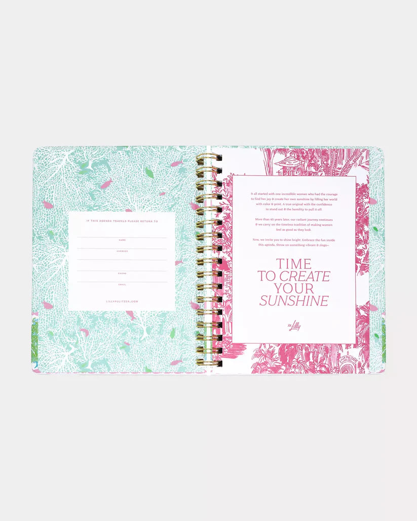 Large 17 Month Agenda (Conch Shell Pink/Burst of Joy)