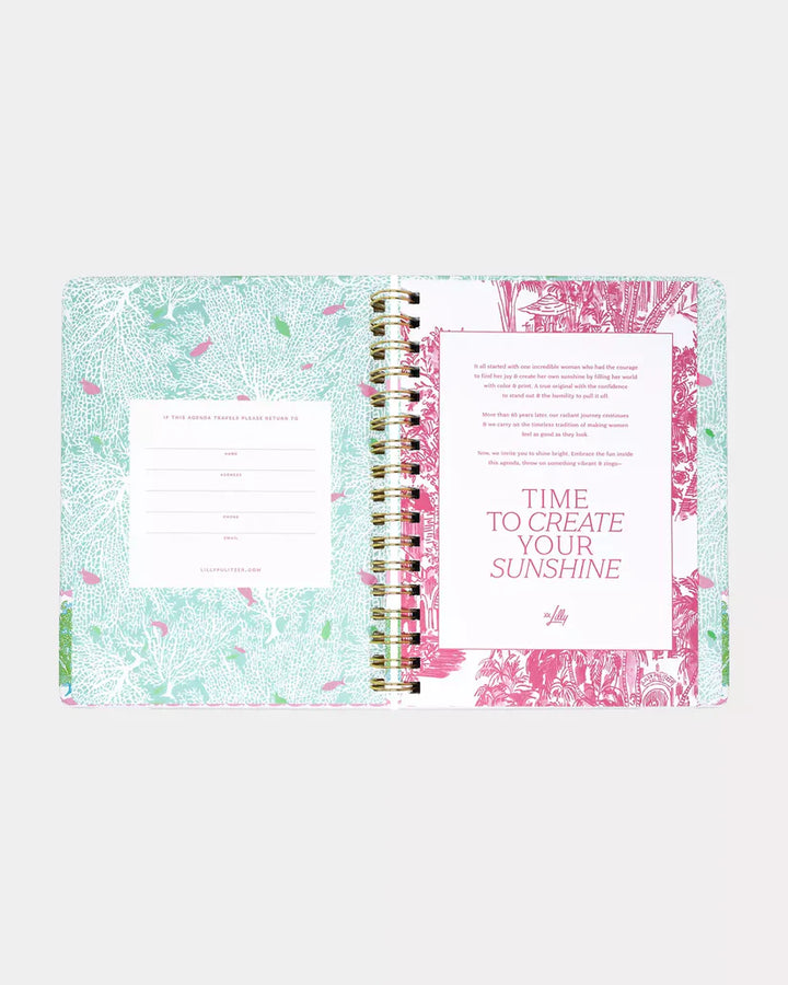 Large 17 Month Agenda (Conch Shell Pink/Burst of Joy)