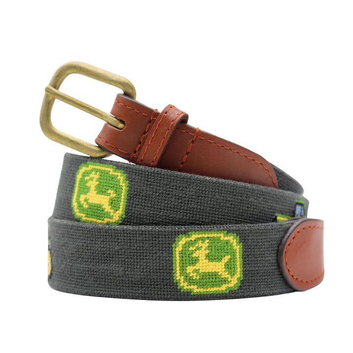 John Deere Logo Tractor Belt (Charcoal)
