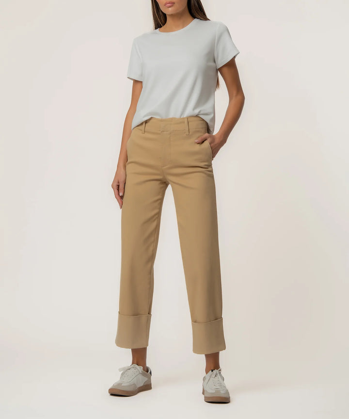 Sienna Straight Leg Roll Up (Khaki)