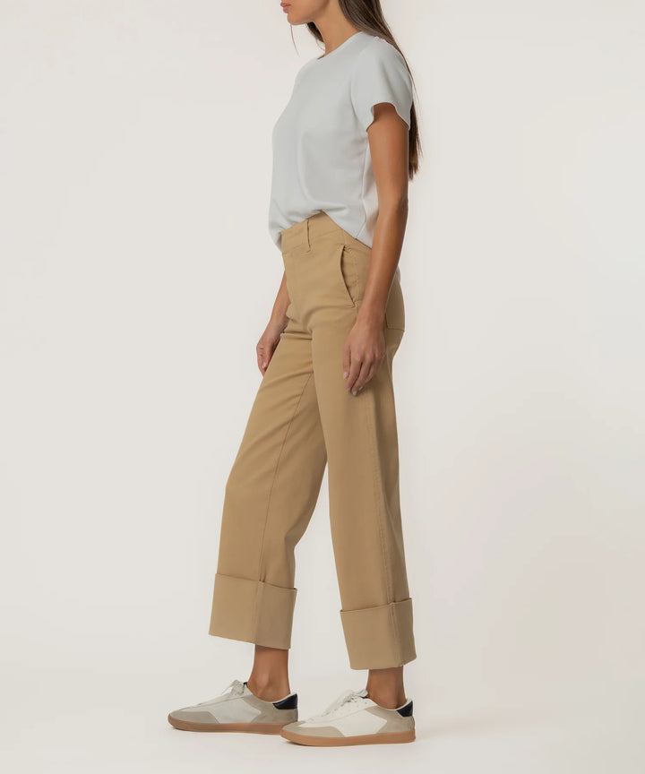 Sienna Straight Leg Roll Up (Khaki)