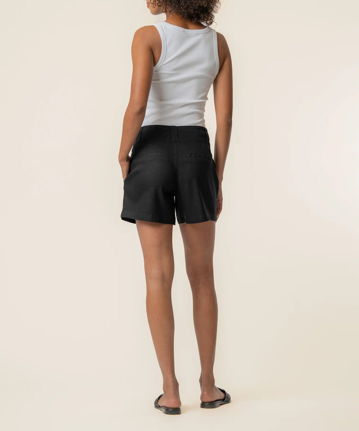 Katie High Rise Drawstring Short (Black)