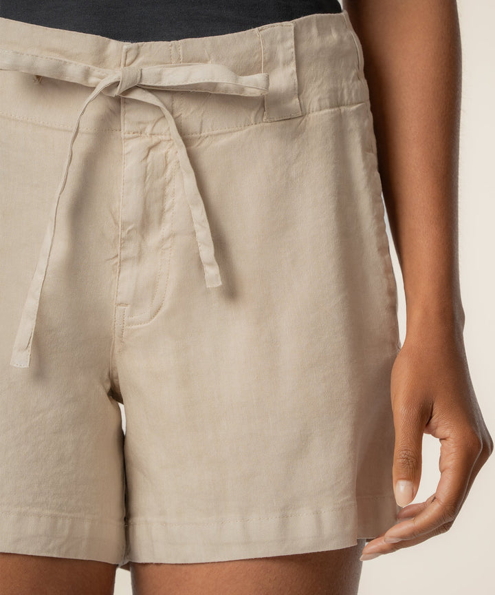 Katie High Rise Short Drawstring (Sand)