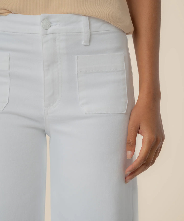 Meg High Rise Wide Leg (Optic White)