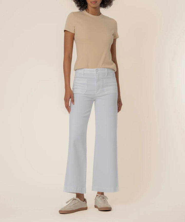 Meg High Rise Wide Leg (Optic White)