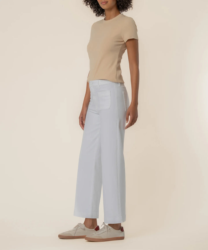 Meg High Rise Wide Leg (Optic White)