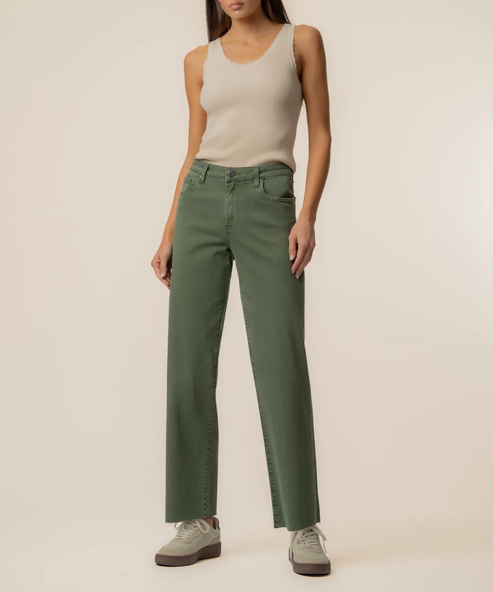 Charlotte High Rise Wide Leg (Seaweed)