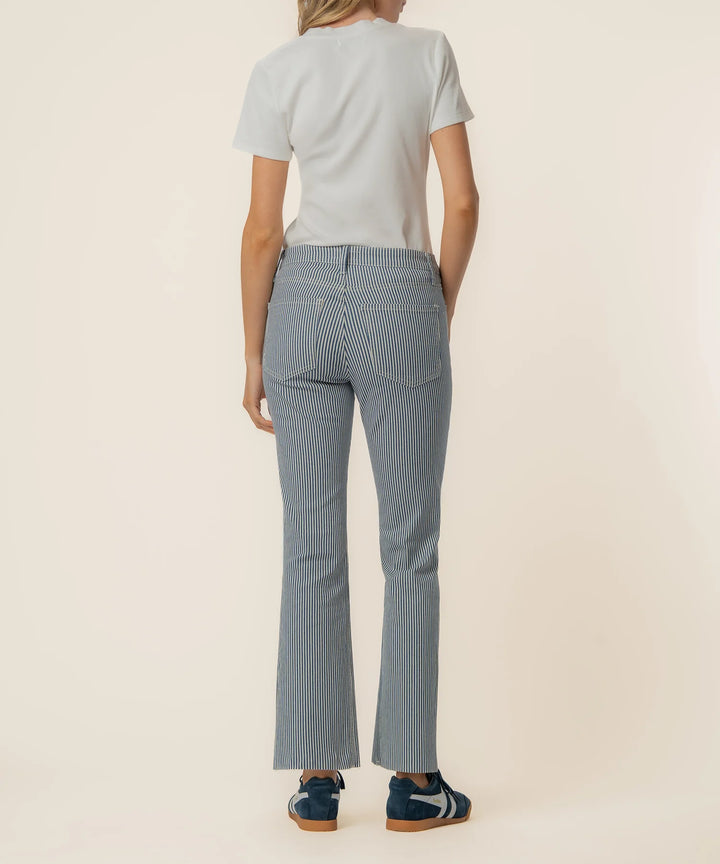 Kelsey High Rise Ankle Flare (Navy/Ivory)