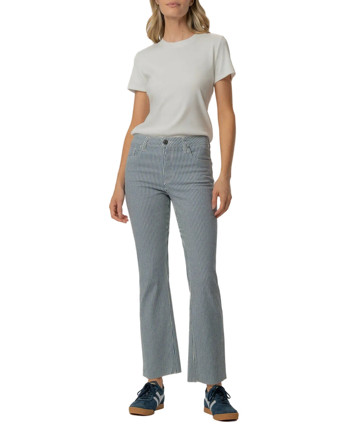Kelsey High Rise Ankle Flare (Navy/Ivory)
