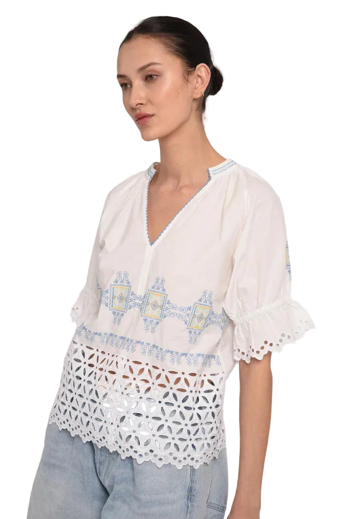 Poet Top (Lydian Embroidery)