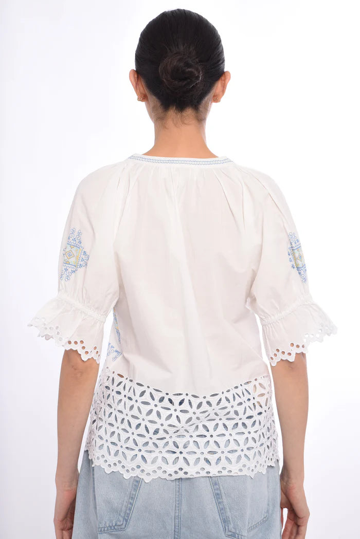 Poet Top (Lydian Embroidery)