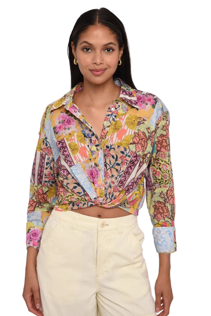 Amber Top (Petunia Patchwork Print)