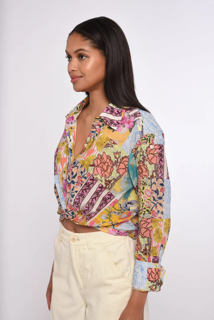 Amber Top (Petunia Patchwork Print)