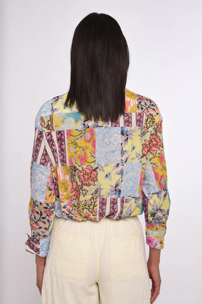 Amber Top (Petunia Patchwork Print)