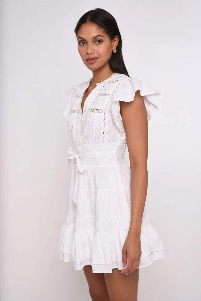 Madelyn Mini Dress (Bright White)