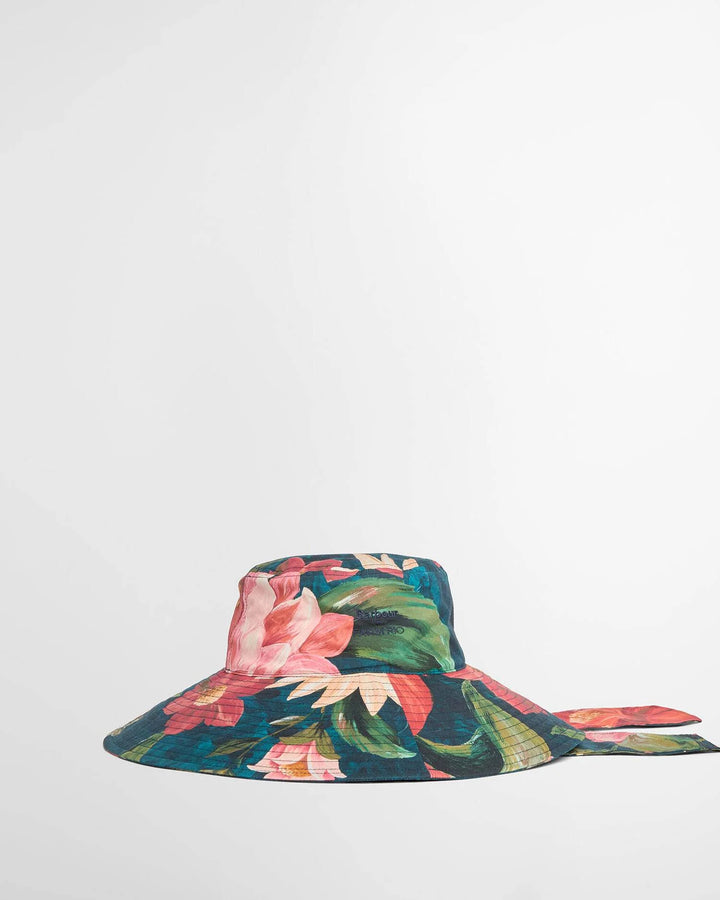 Barbour x Farm Rio Wildflower Sun Hat (Navy)
