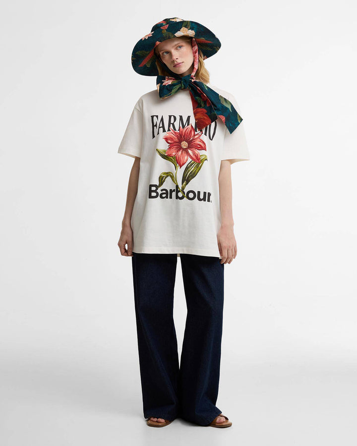 Barbour x Farm Rio Wildflower Sun Hat (Navy)