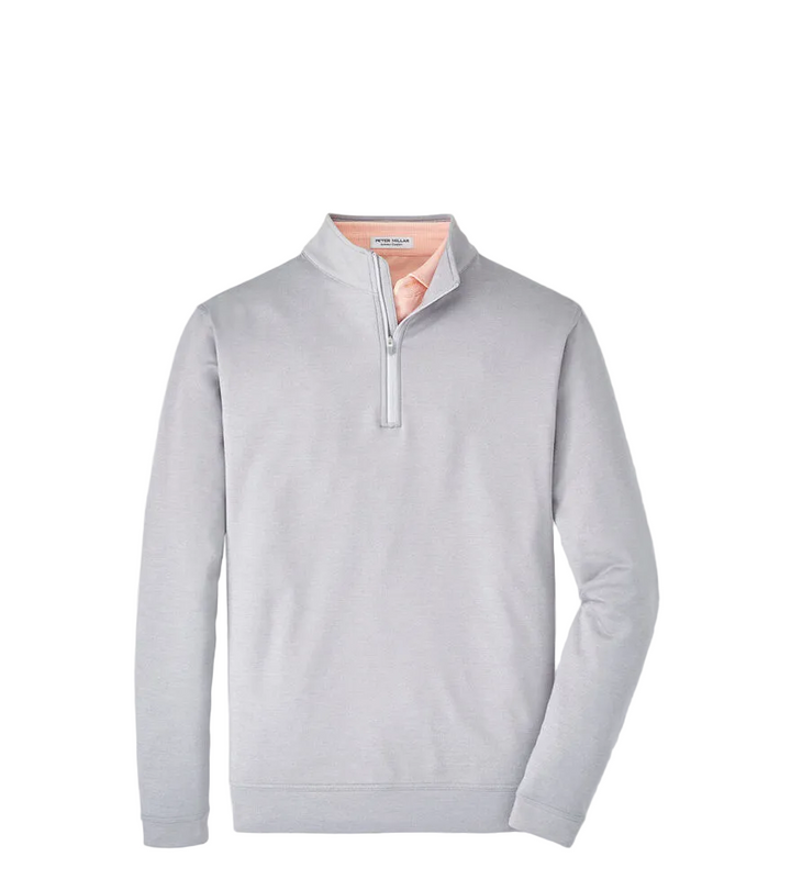 Perth Melange Performance Quarter Zip (Gale Grey)