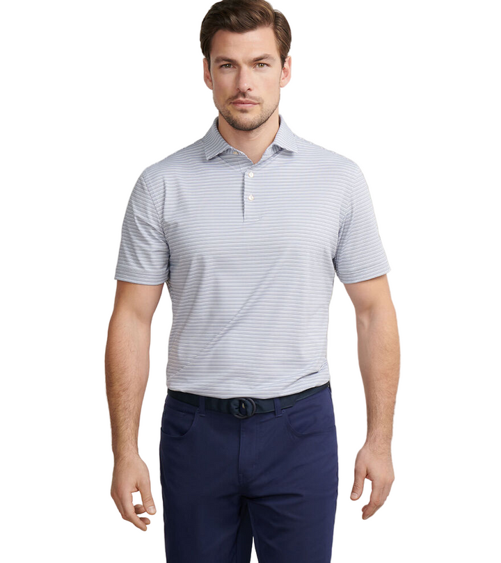 Daven Performance Polo (White/Navy)