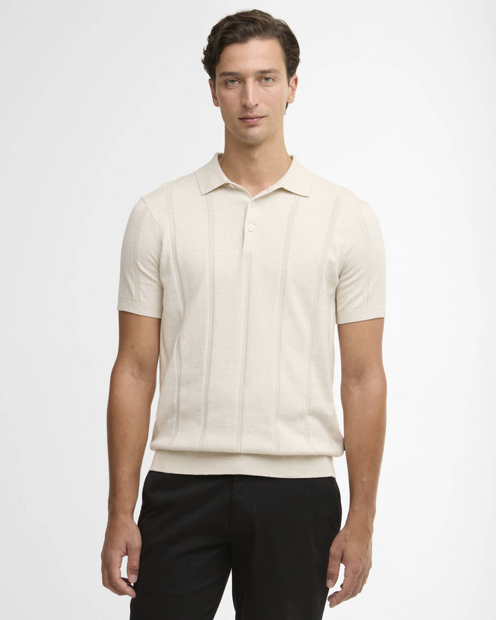 Wellburn Knitted Polo (Oatmeal)