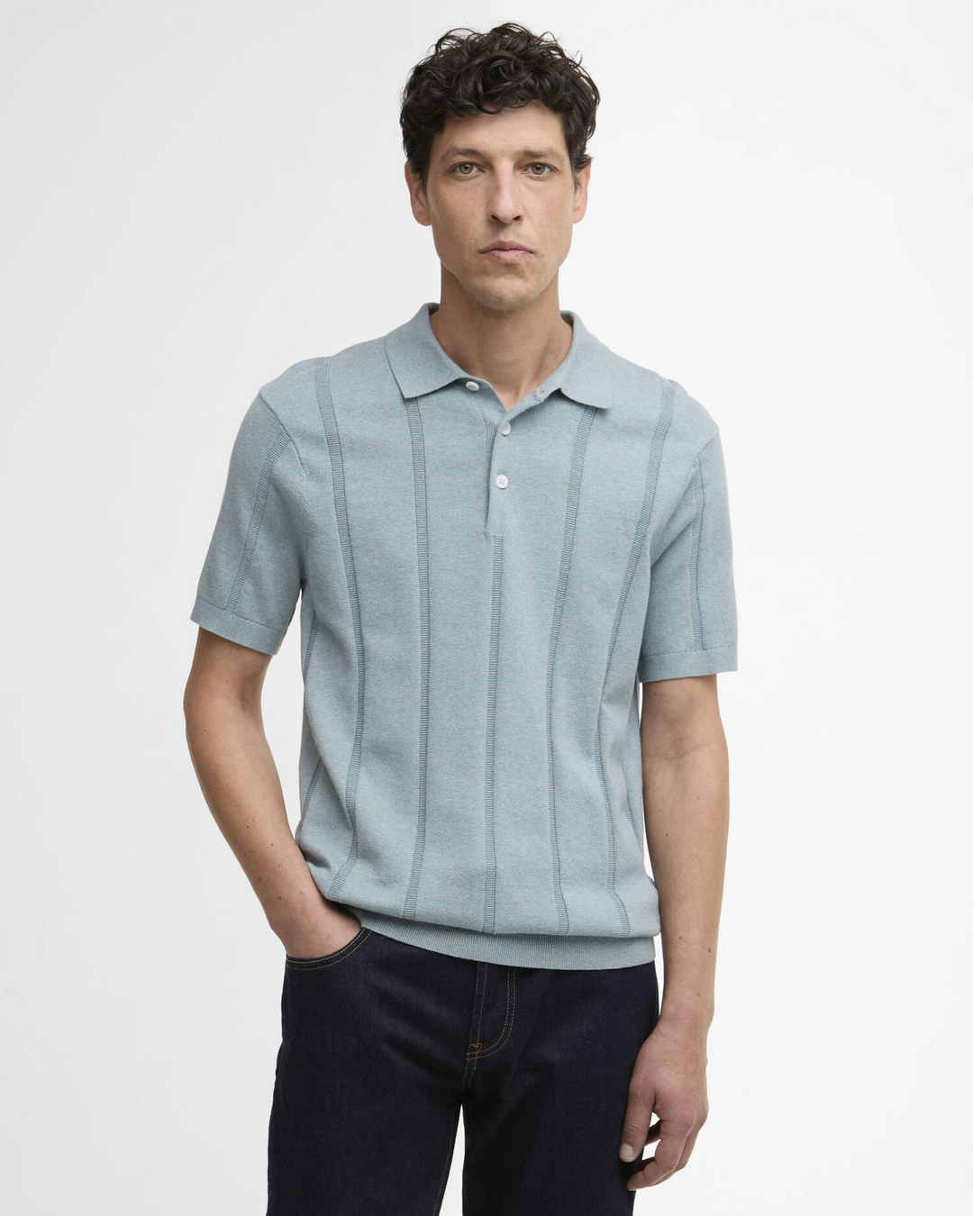 Wellburn Knitted Polo (Slate)