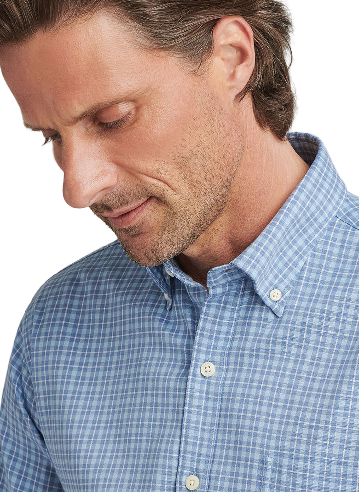 Caspian Perfect Pinpoint Sport Shirt (Blue Freesia)