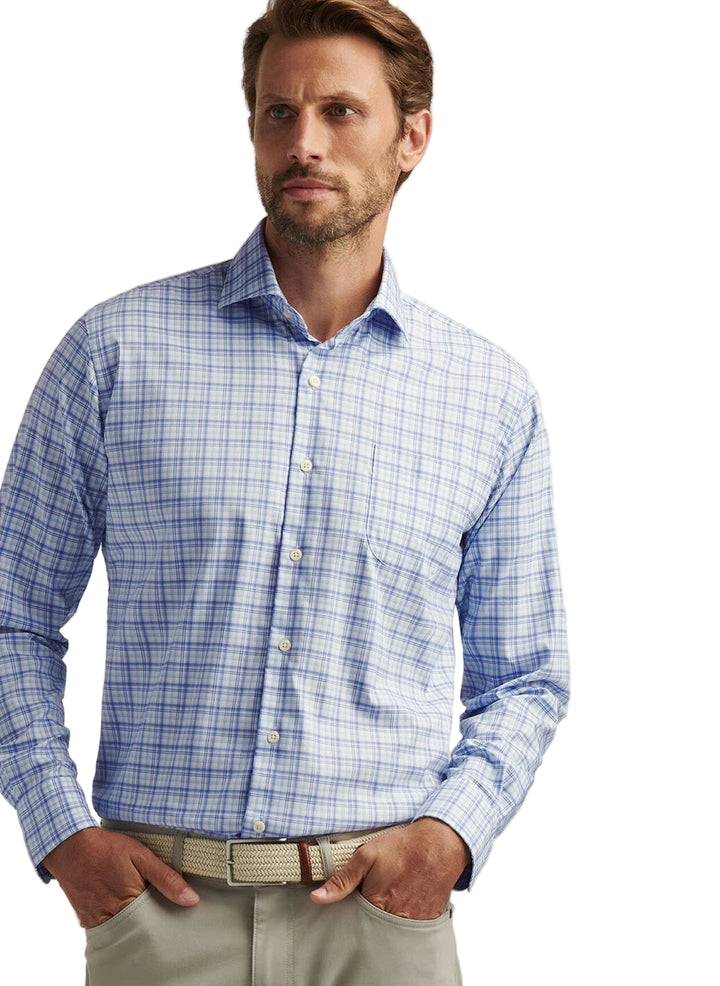 Garrow Crown Lite Cotton-Stretch Sport Shirt (Blue Freesia)