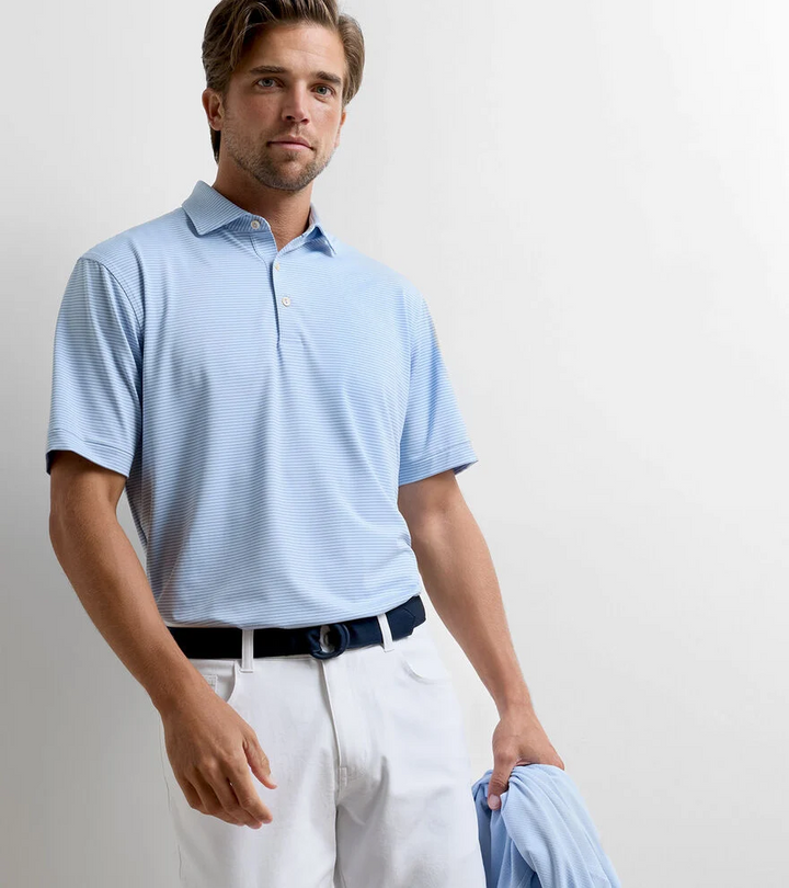 Highlands Perf Jersey Polo (Stream Blue)