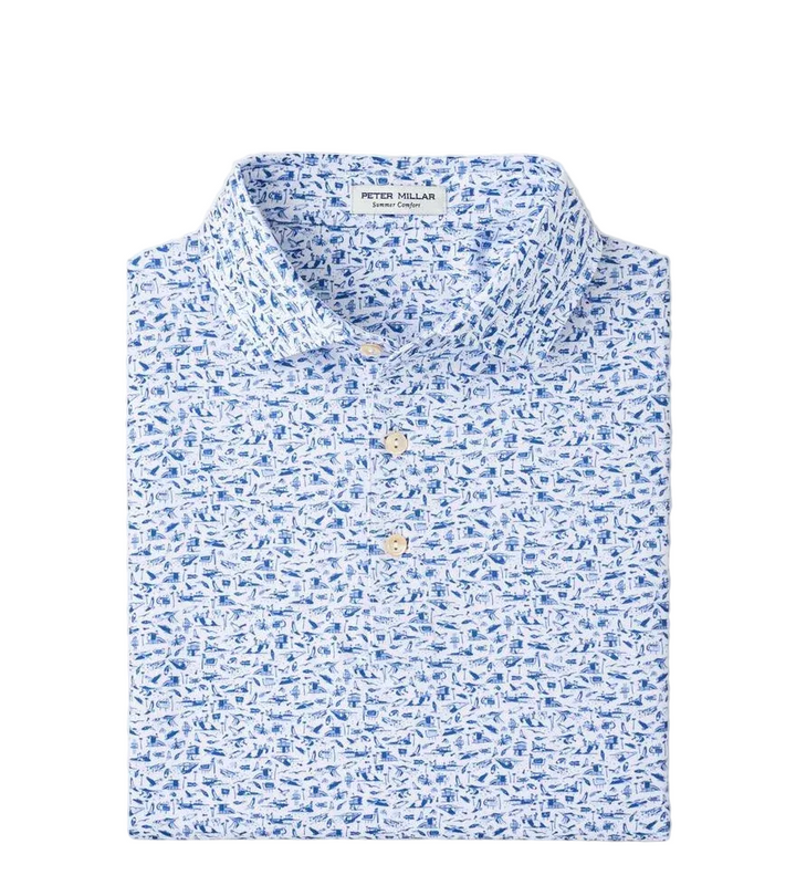 Coastline Performance Jersey Polo (White)