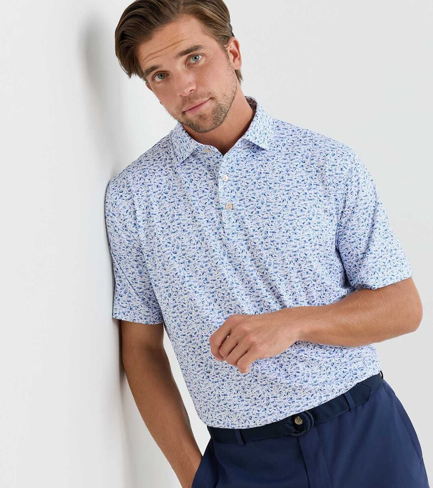 Coastline Performance Jersey Polo (White)