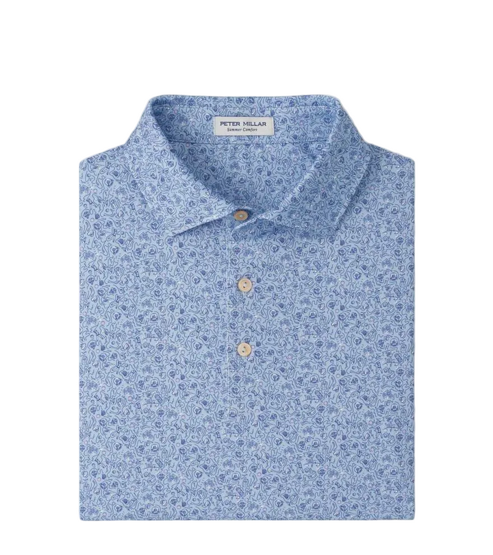 Parker Performance Jersey Polo (Stream Blue)